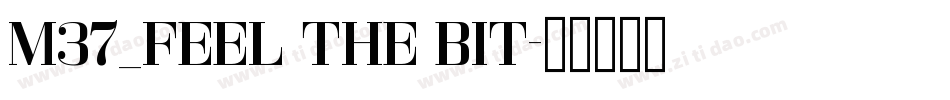 M37_FEEL THE BIT字体转换